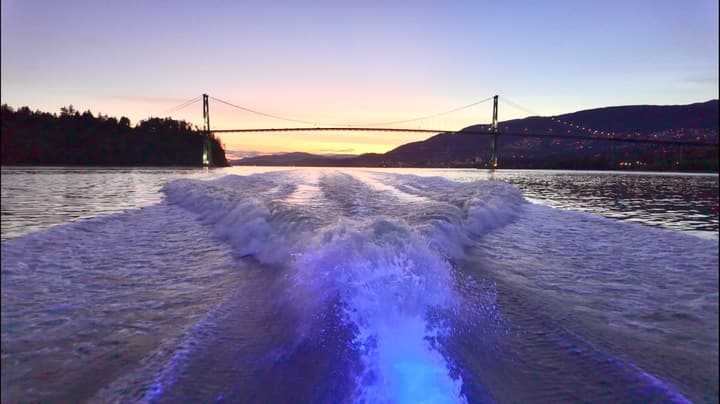 Lions Gate Bridge in the early evening