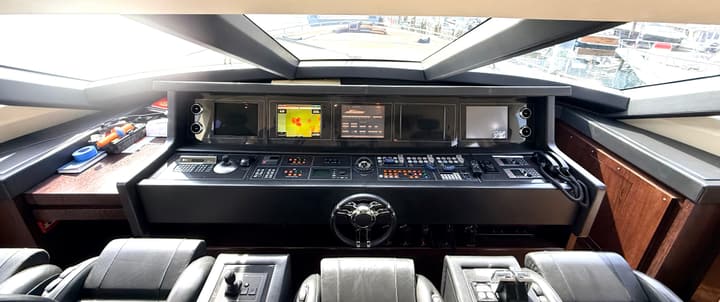 A photo of a luxury yacht's dashboard.