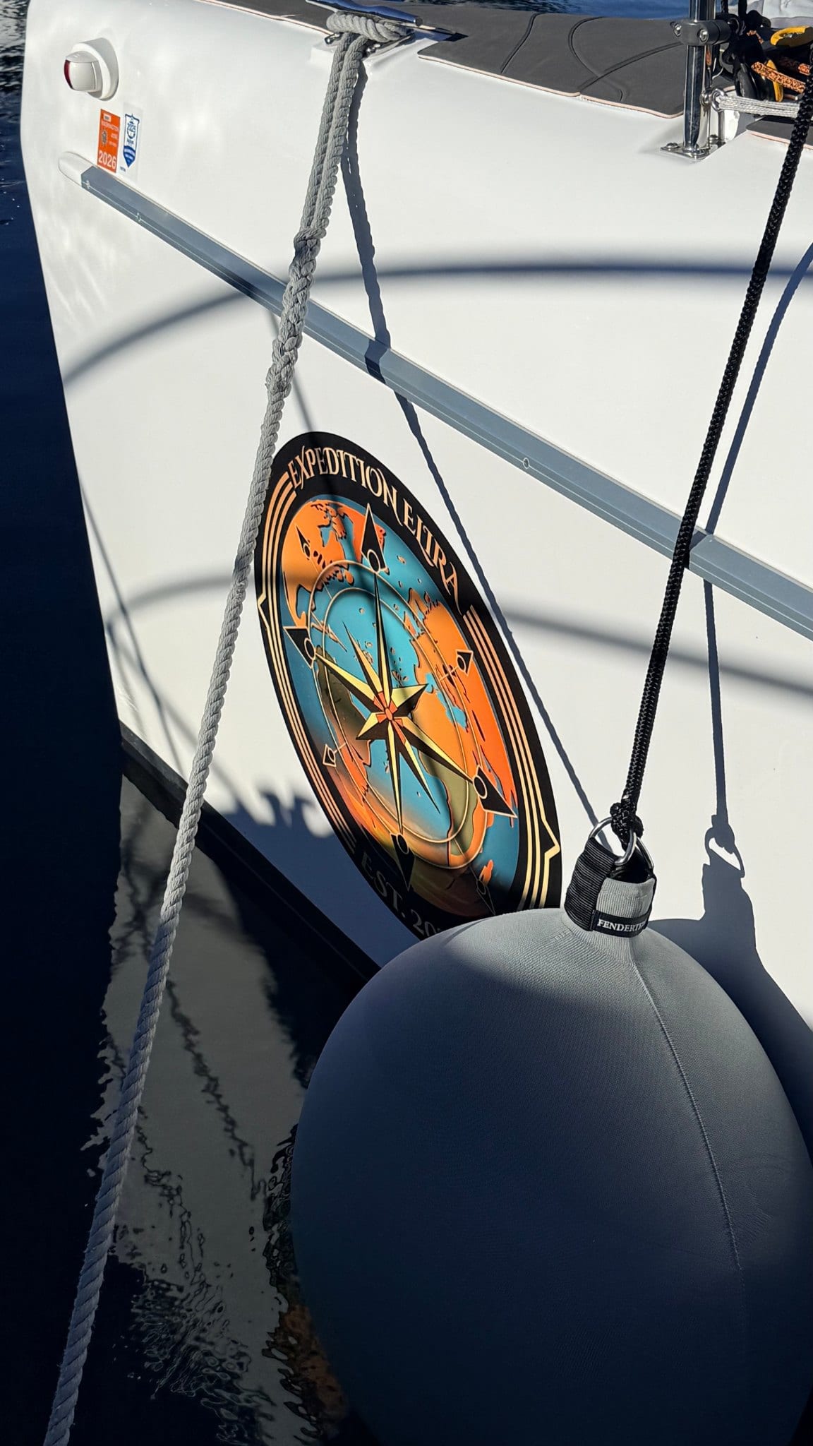 Seawind 1260 catamaran "Expedition Elira" docked in Vancouver.